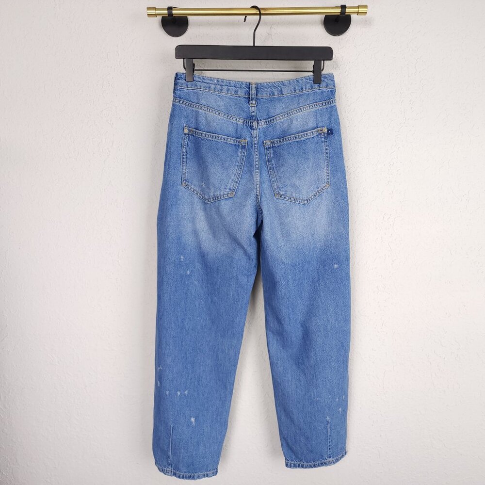 Anthropologie Pilcro 26 Med Wash Distressed High Rise The Breaker Relaxed Jeans - Picture 7 of 11